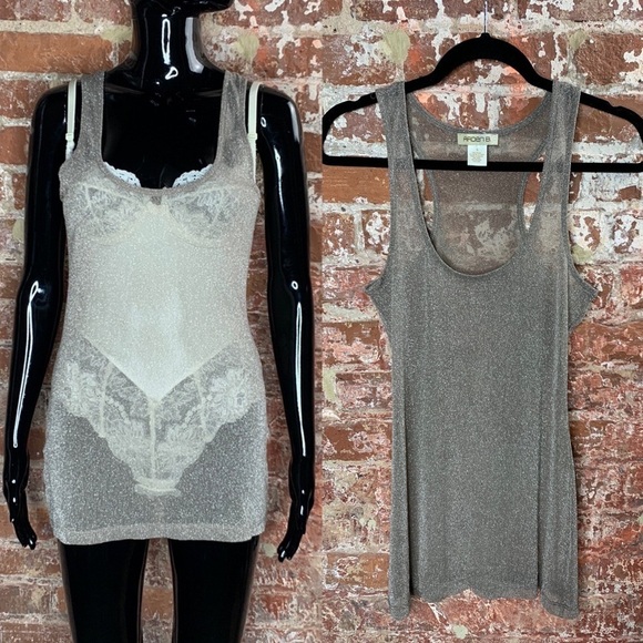 Arden B Metallic Racerback Tank Size Small - Picture 1 of 5